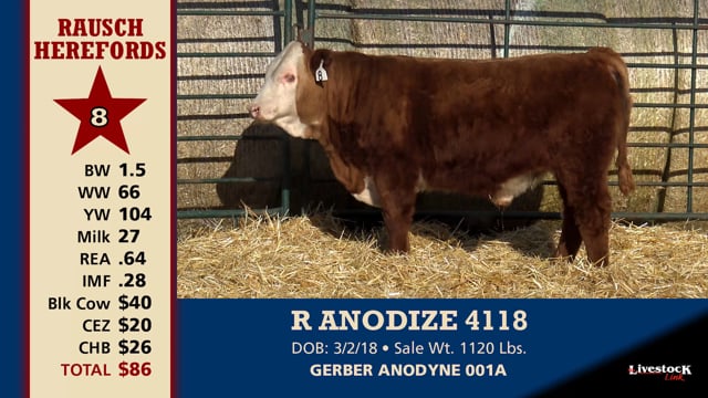 Lot #8 - R ANODIZE 4118