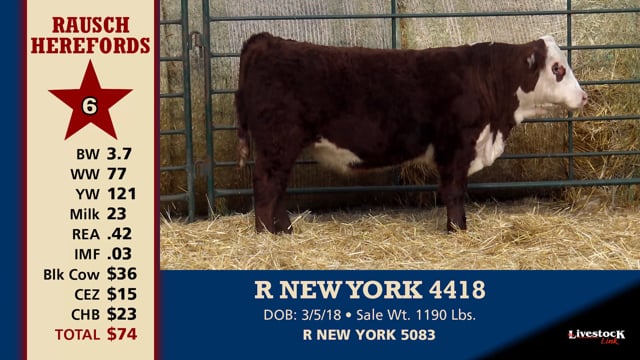 Lot #6 - R NEW YORK 4418
