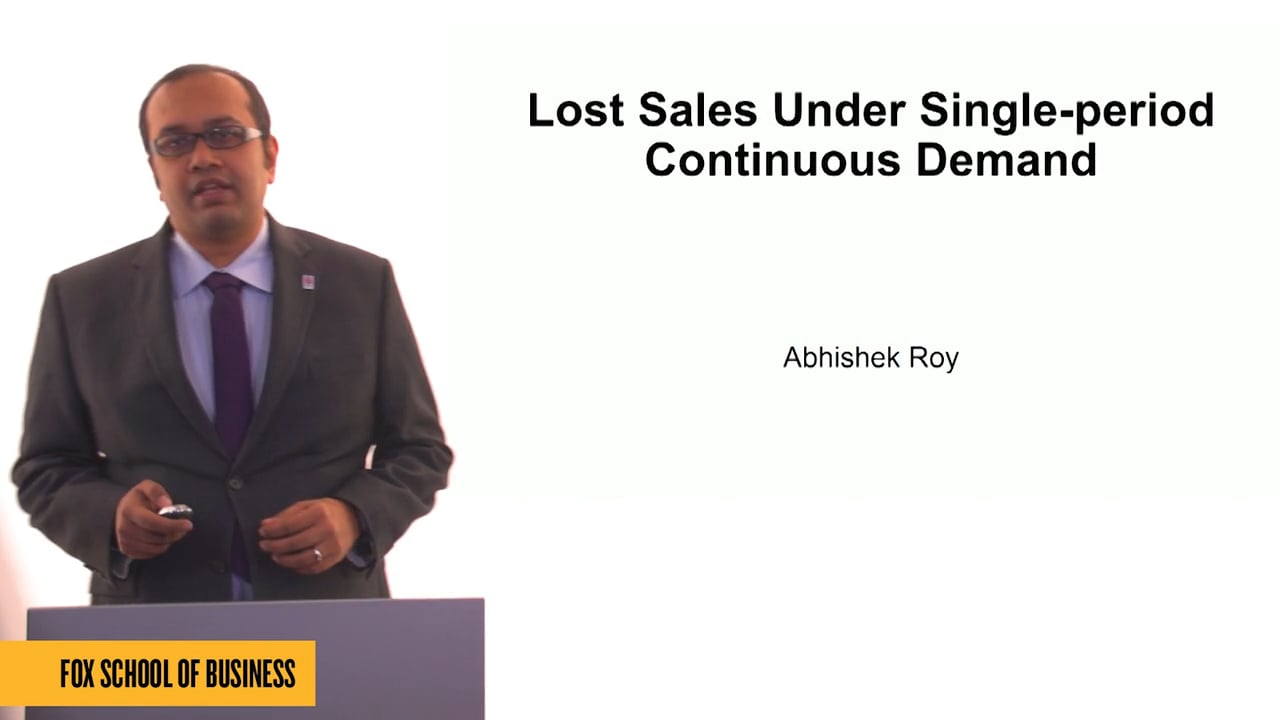 61244Lost Sales Under Single-period Continuous Demand