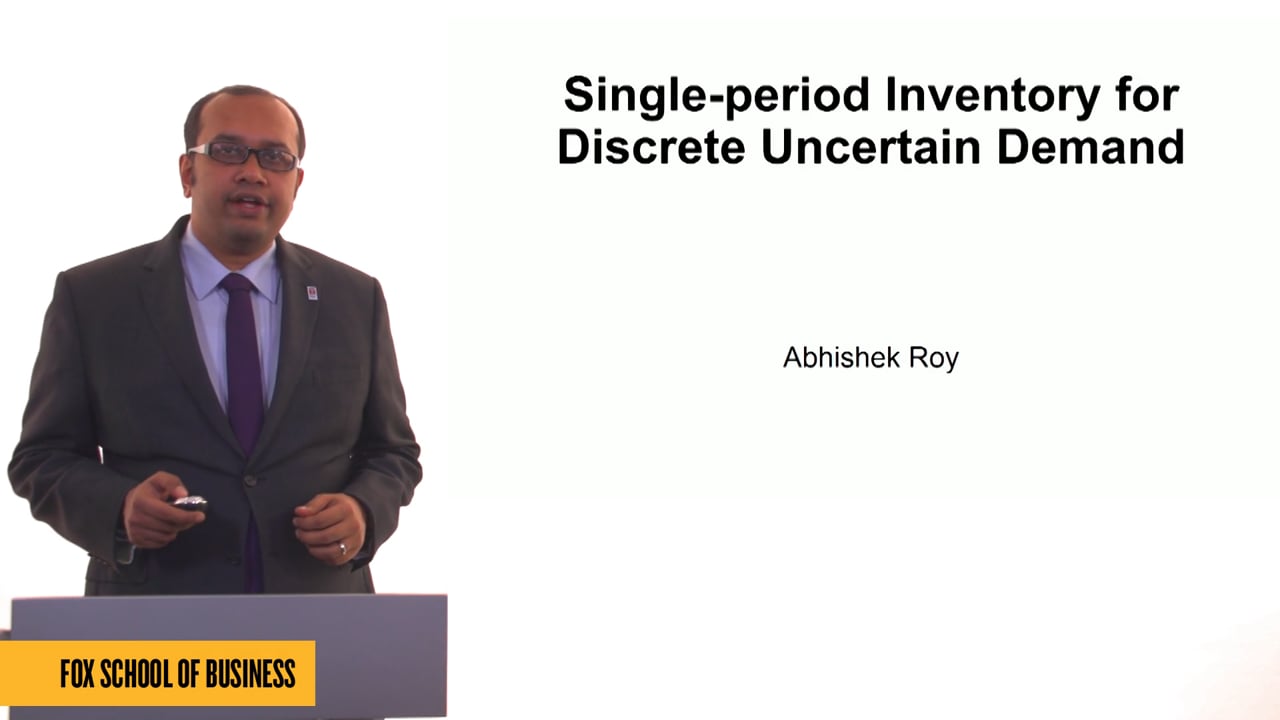 Single-period Inventory for Discrete Uncertain Demand