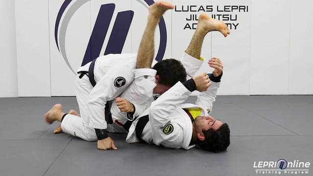 Knee Shield with Reverse De La Riva to Triangle when Opponent Reacts