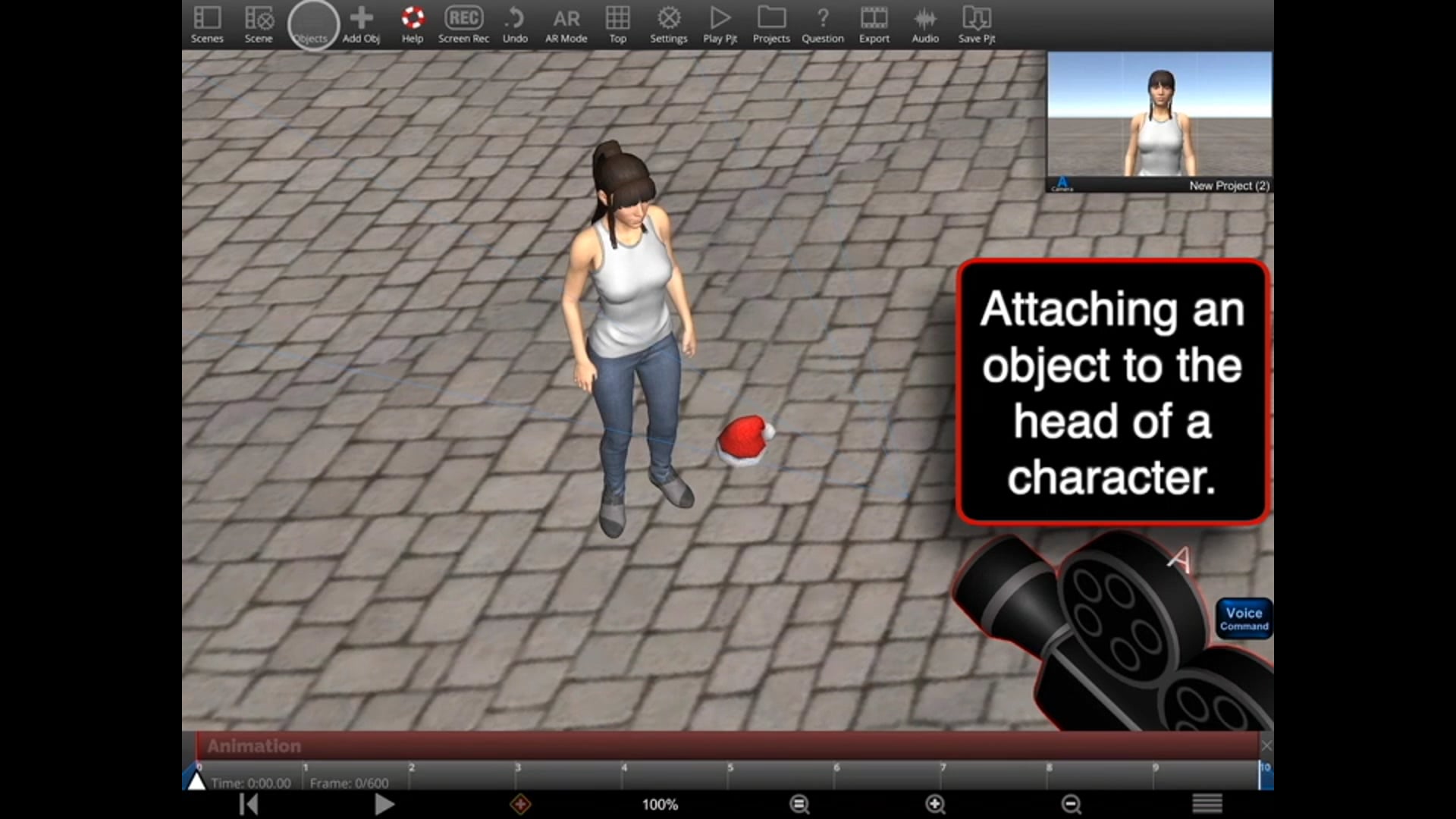 Attaching a Hat