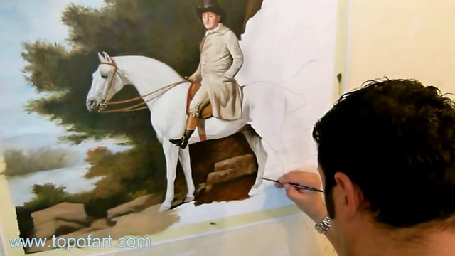 George Stubbs | A Gentleman on a Grey Horse | Painting Reproduction Video | TOPofART