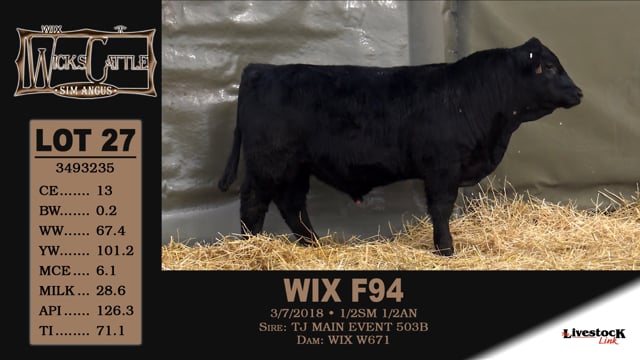 Lot #27 - WIX F94