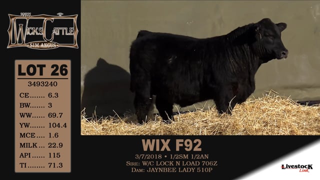 Lot #26 - WIX F92
