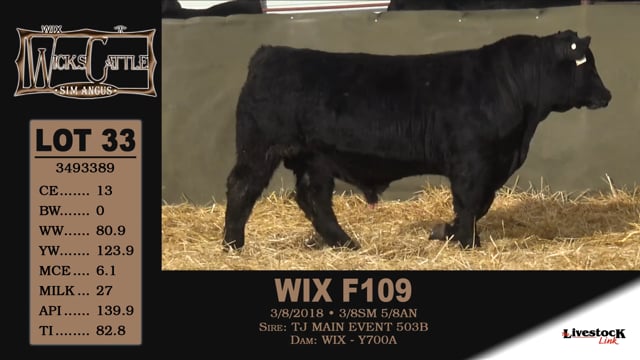 Lot #33 - WIX F109