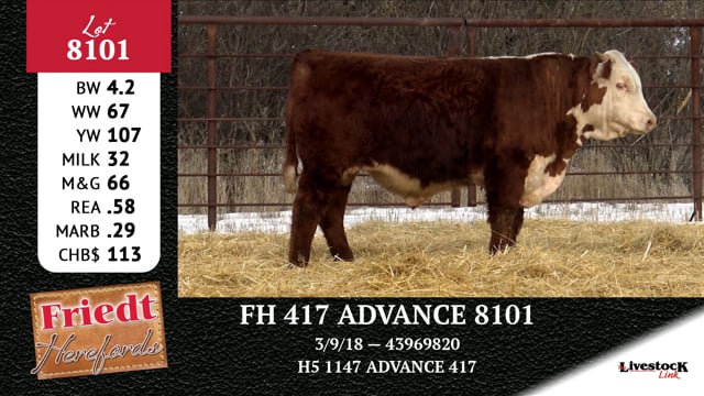 Lot #8101 - FH 417 ADVANCE 8101