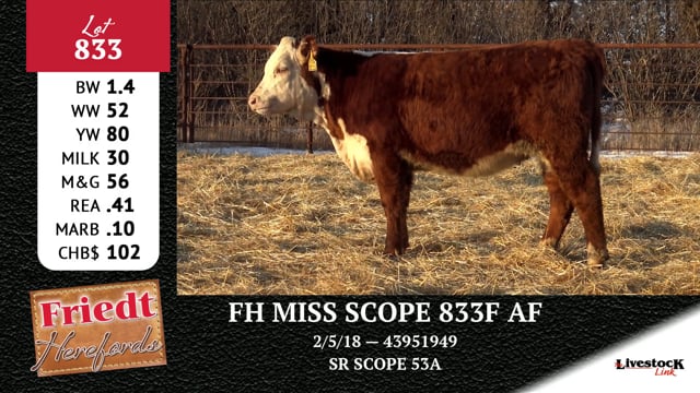 Lot #833 - FH MISS SCOPE 833F AF