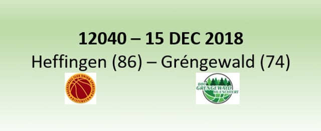 N2H 12040 Heffingen (86) - Grengewald (74) 15/12/2018