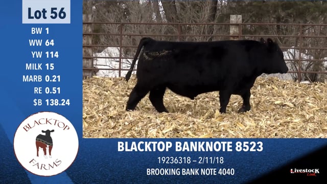Lot #56 - BLACKTOP BANKNOTE 8523