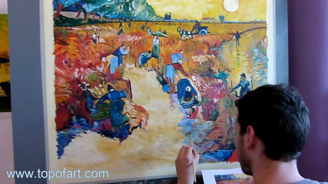 van Gogh | Red Vineyards at Arles | Painting Reproduction Video | TOPofART