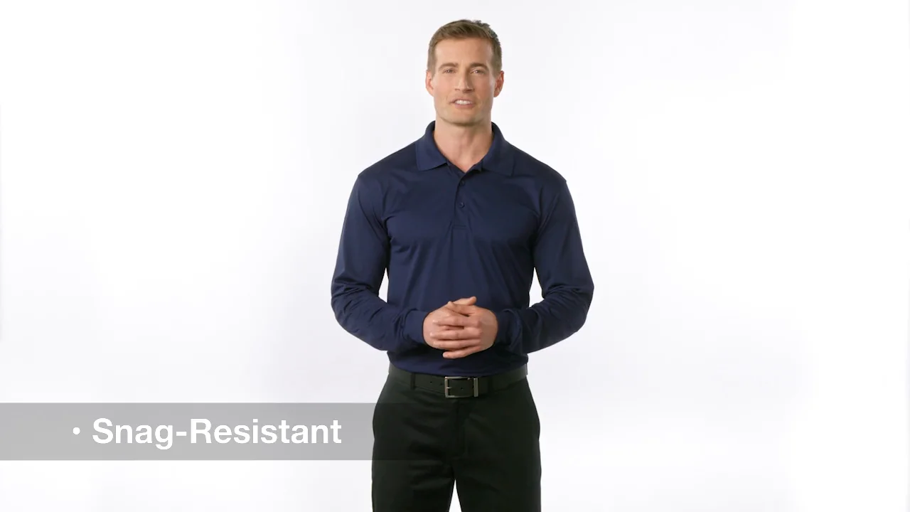 Sport-Tek® Long Sleeve Micropique Sport-Wick® Polo. ST657 on Vimeo