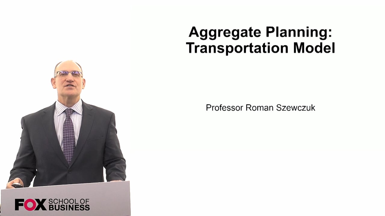 Aggregate Planning-Transportation Model