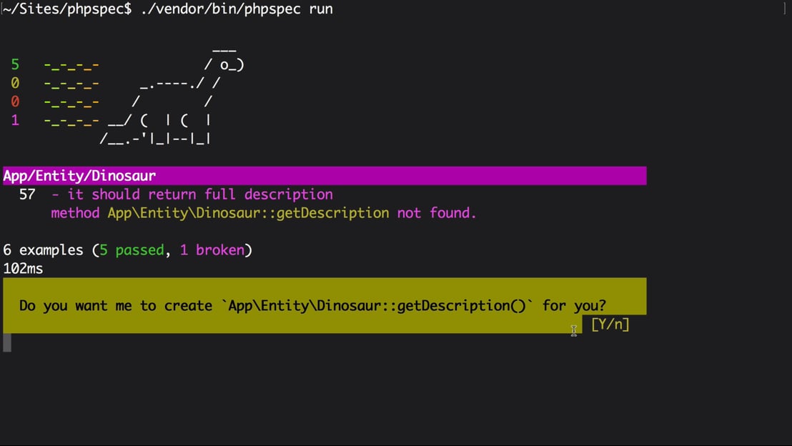 Dummies > phpspec: Testing *Designing* with a Bite