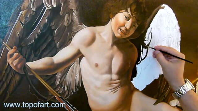Caravaggio | Amor Victorious | Painting Reproduction Video | TOPofART