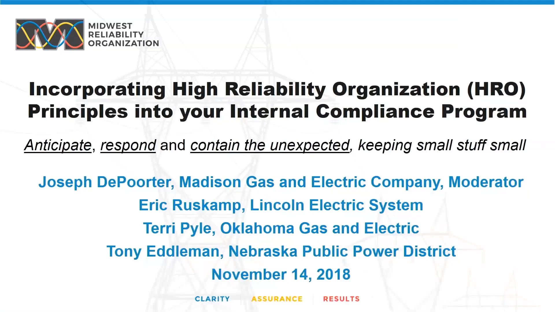 Incorporating HRO Principles into Your Internal Compliance Program on Vimeo