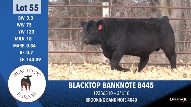 Lot #55 - BLACKTOP BANKNOTE 8445