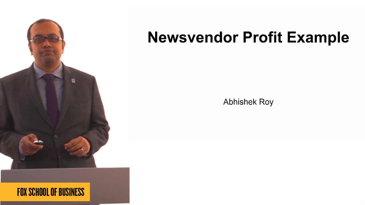 Newsvendor Profit Example