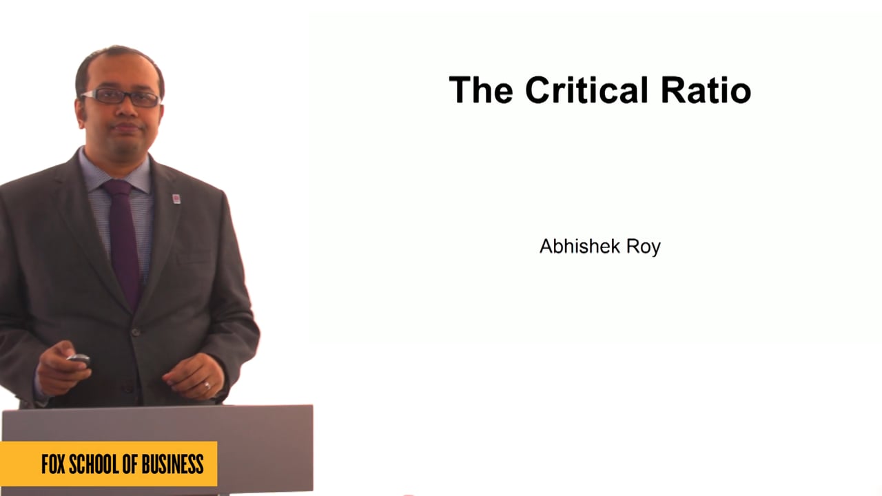 Login to view The Critical Ratio