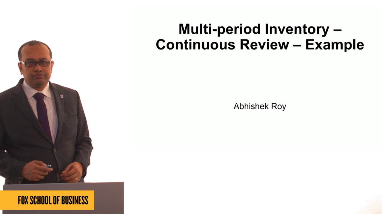 61281Multi-period Inventory – Continuous Review – Example