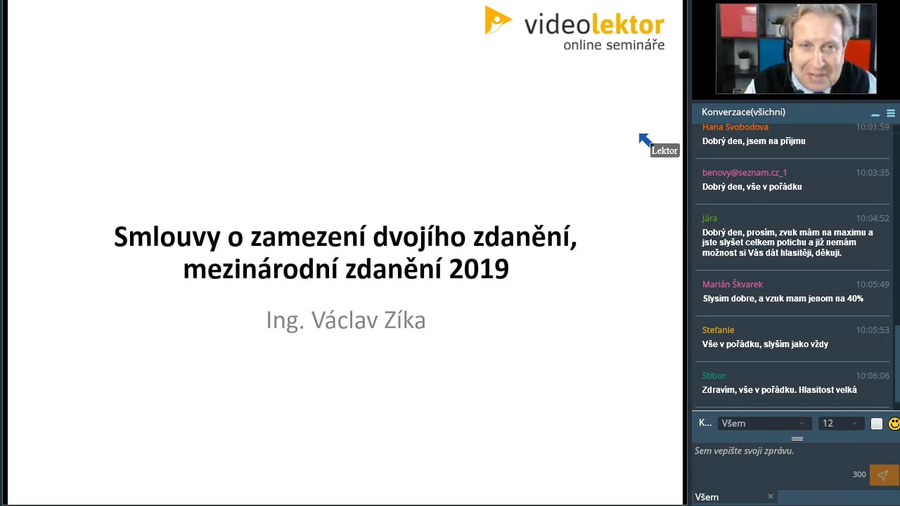 Smlouvy o zamezení dvojího zdanění, mezinárodní zdanění 2019