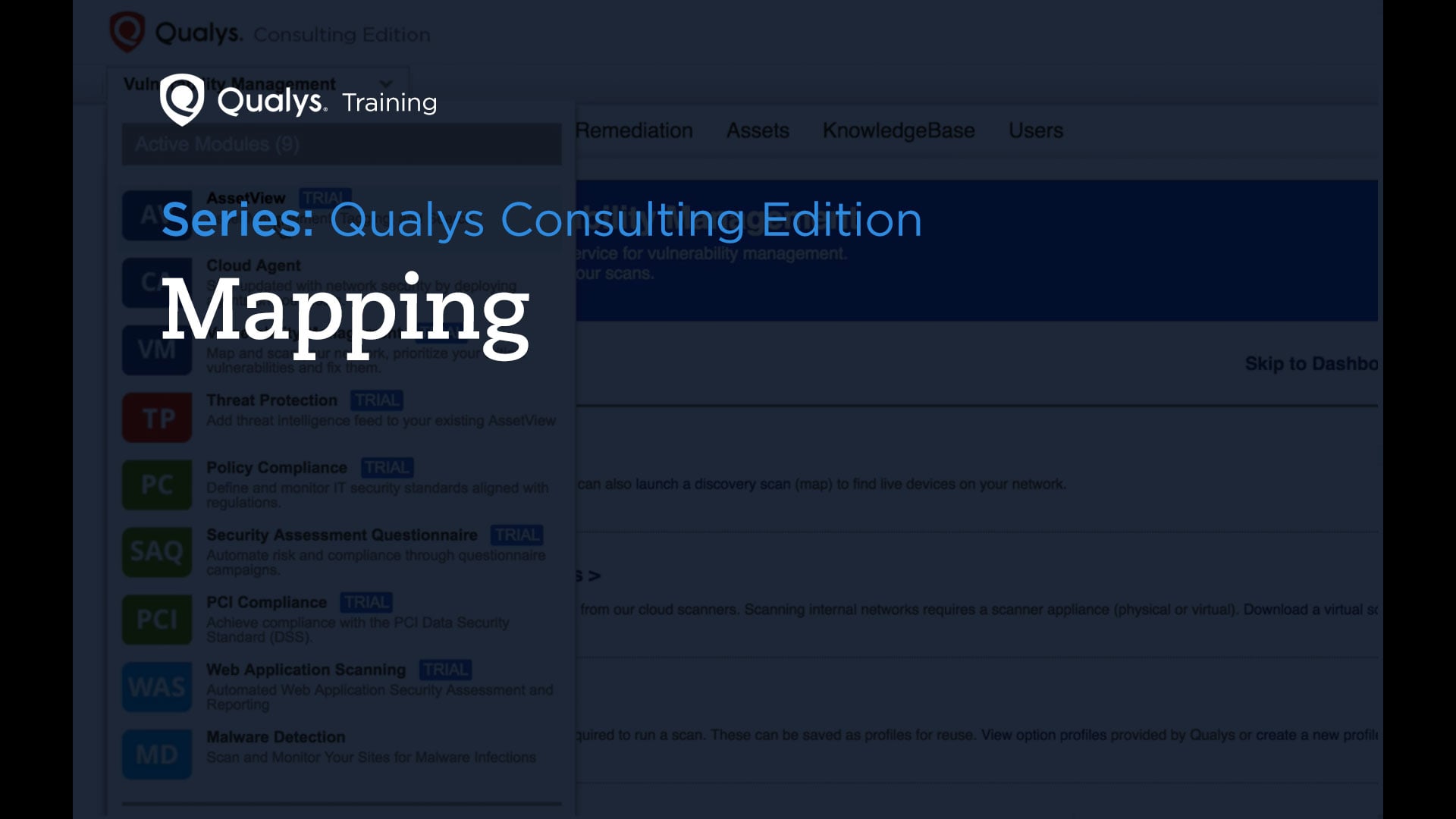 Mapping - Qualys Consulting Edition