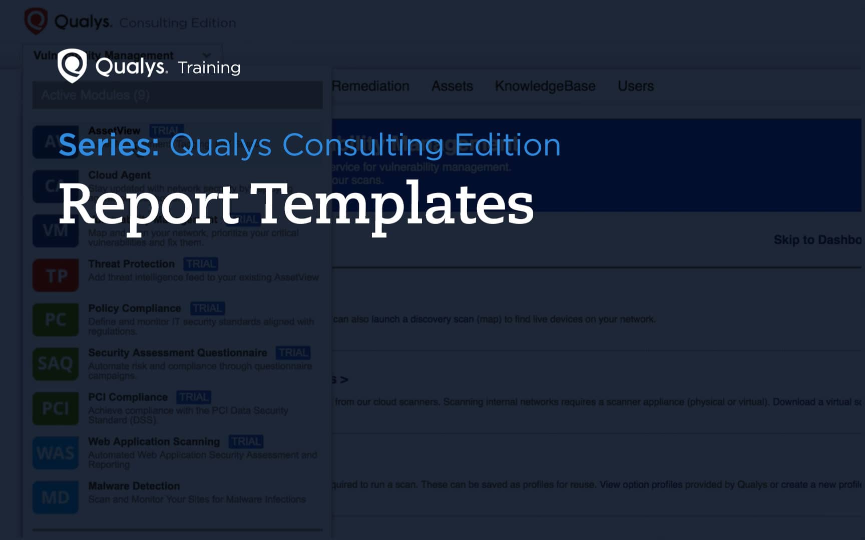 Report Templates Qualys Consulting Edition on Vimeo