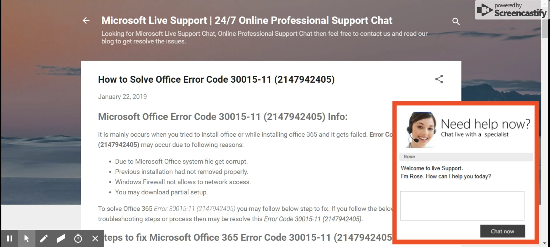 How to Solve Office Error Code 30015-11 (2147942405)