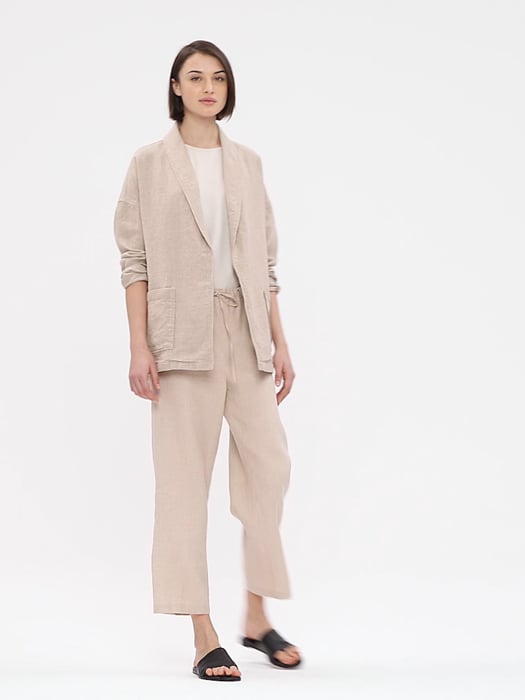 eileen fisher heavy linen jacket