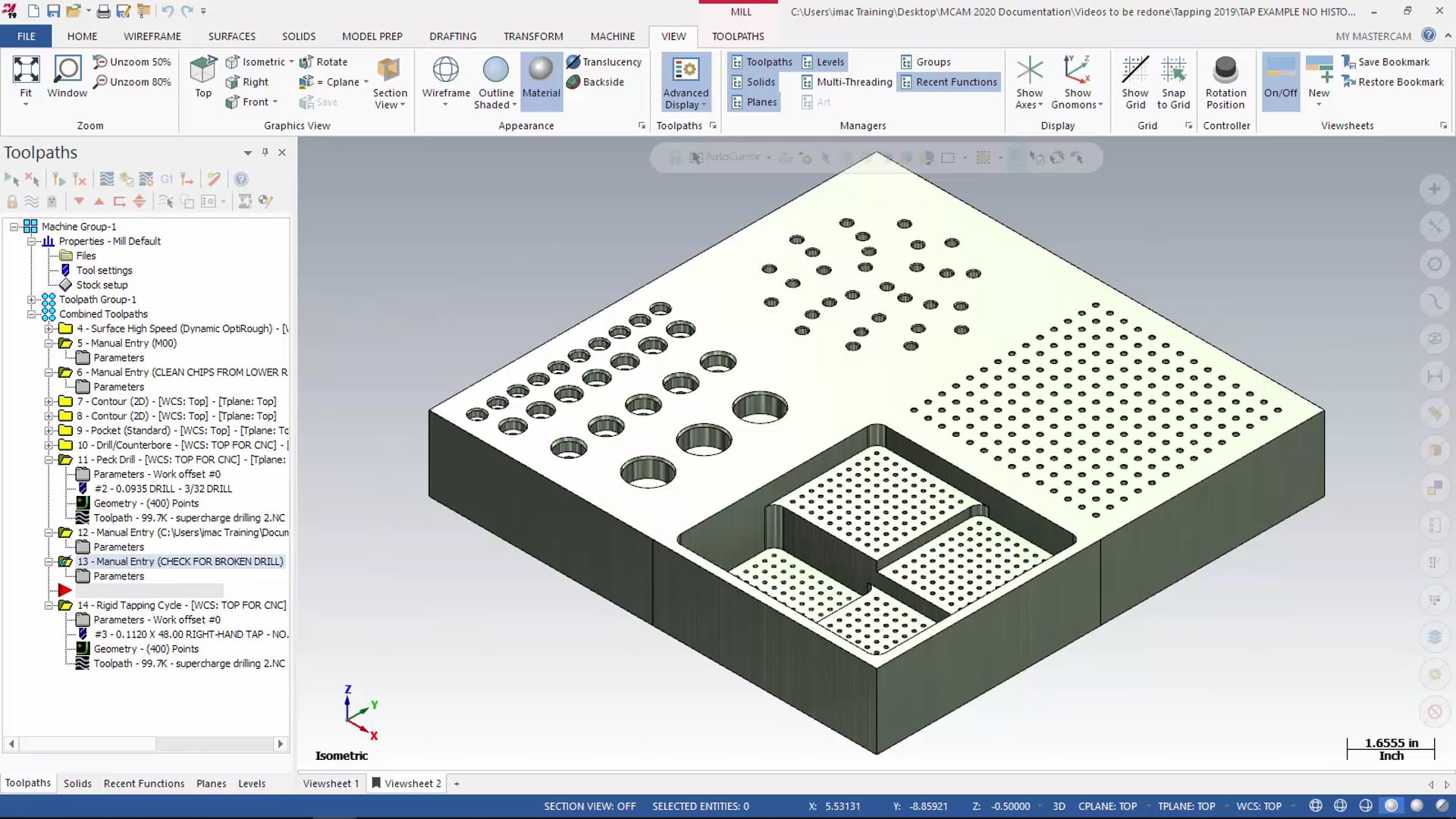 2D Mill Toolpaths