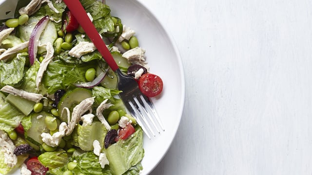 How to Make Edamame & Chicken Greek Salad