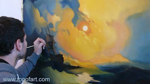 Aivazovsky | Storm on the Sea at Night | Painting Reproduction Video | TOPofART