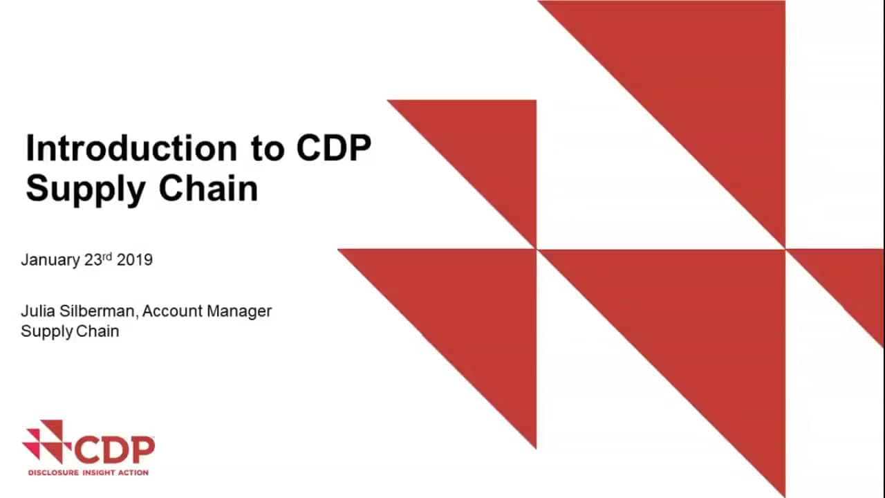 Introduction to the CDP Supply Chain Program on Vimeo