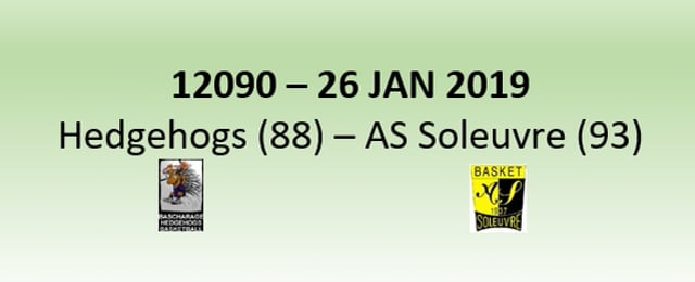 N2H 12090 Hedgehogs Bascharage (88) - Soleuvre (93) 26/01/2019