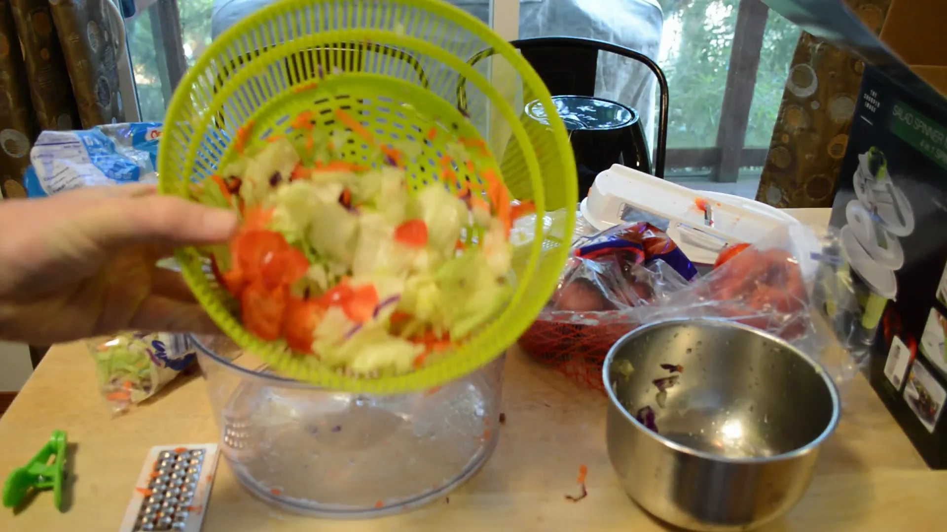 The Sharper Image Salad Spinner Mandoline 4 In 1 Gadget Review on Vimeo