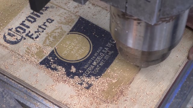 Maker Video: Contour Cut Printed Plywood on EasyRoute CNC Router for Corona Beer Display Module by D-Displays