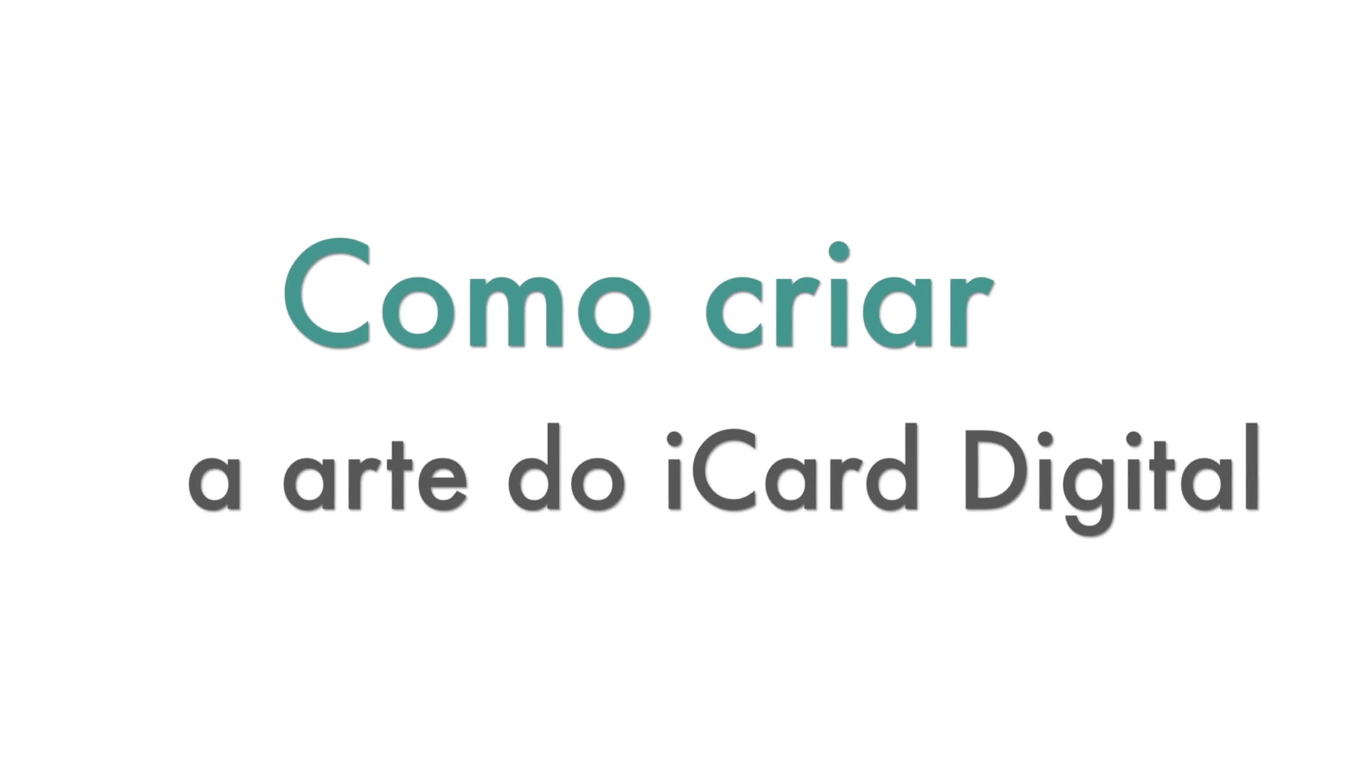 Como criar a arte do iCard Digital