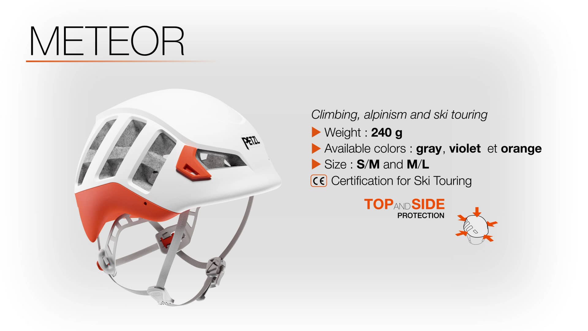 METEOR Lightweight helmet with enhanced protection for climbing