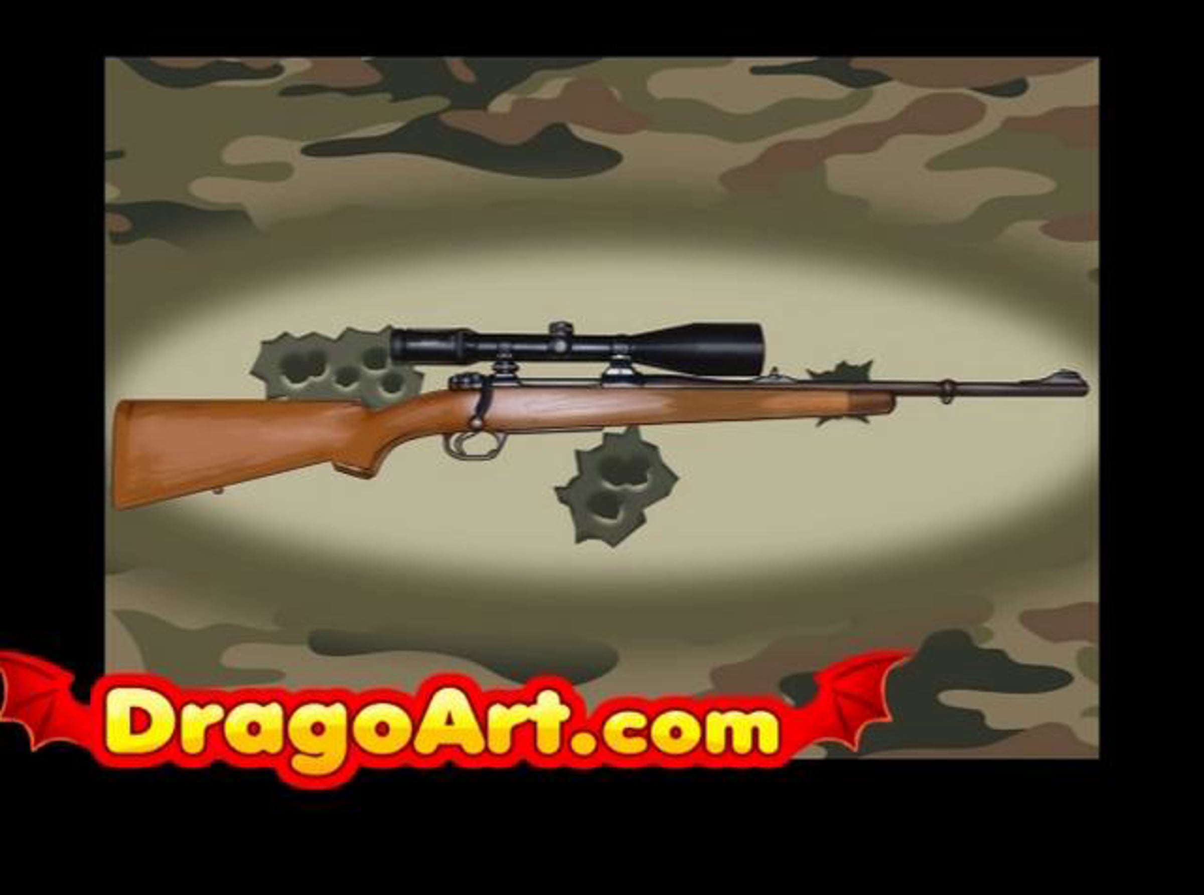 How to draw a rifle, step by step | Videos & Movies on Vimeo