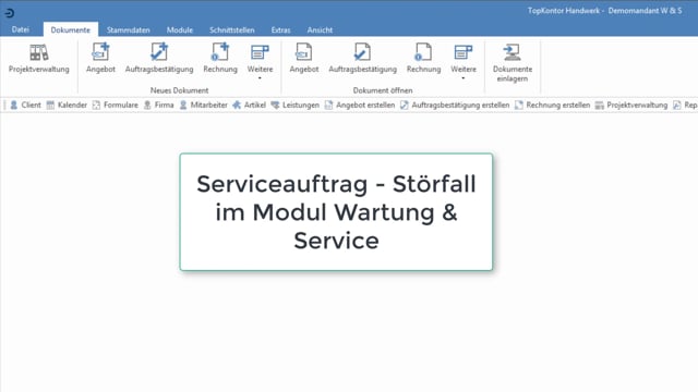 Serviceauftrag oder Störfall