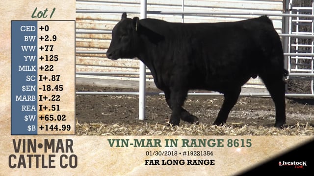 Lot #1 - VIN-MAR IN RANGE 8615