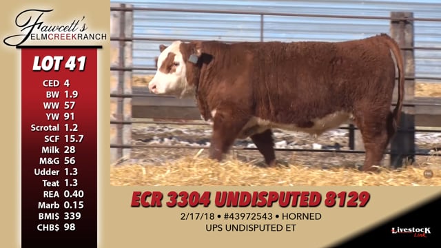 Lot #41 - ECR 3304 UNDISPUTED 8129