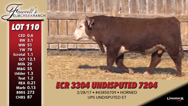 Lot #110 - ECR 3304 UNDISPUTED 7204