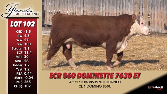 Lot #102 - ECR 860 DOMINETTE 7630 ET