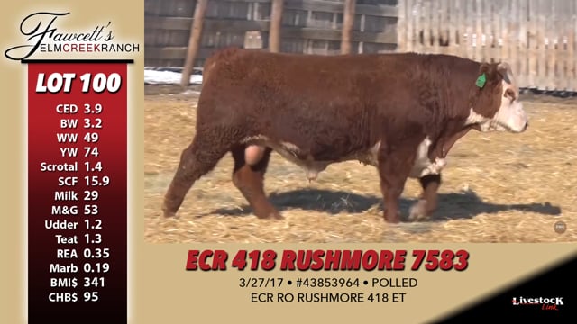 Lot #100 - ECR 418 RUSHMORE 7583