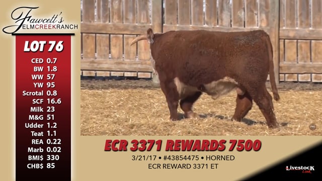 Lot #76 - ECR 3371 REWARDS 7500