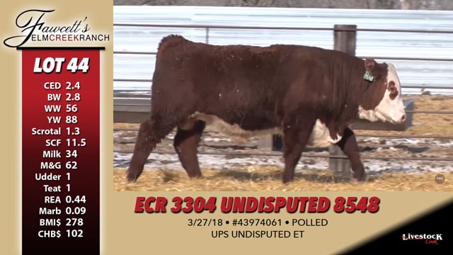 Lot #44 - ECR 3304 UNDISPUTED 8548