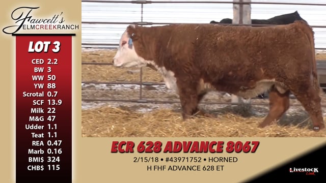 Lot #3 - ECR 628 ADVANCE 8067