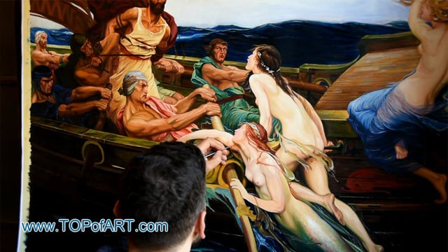 Draper | Ulysses and the Sirens | Painting Reproduction Video | TOPofART