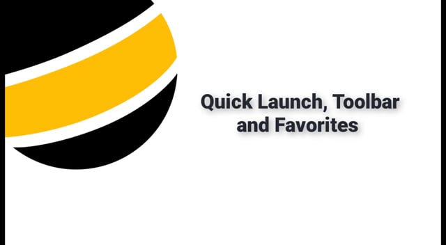 Quick Launch Toolbar